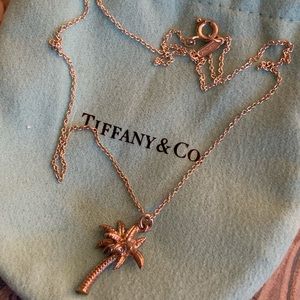 Authentic Tiffany & Co. Palm Tree Charm on Chain